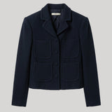 Navy, four- pocket jacket