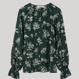 Odeeh | Collarless Shirt in Juniper