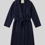 Navy blue wrap coat