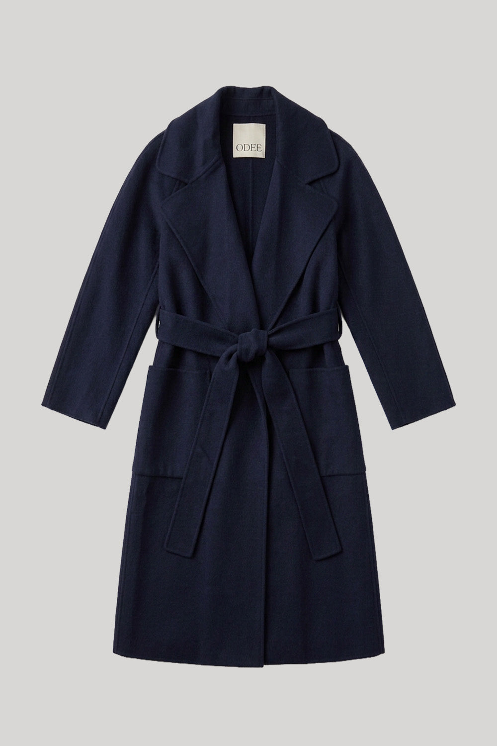 Navy blue wrap coat