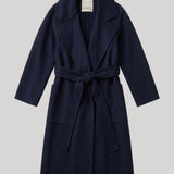 Navy blue wrap coat