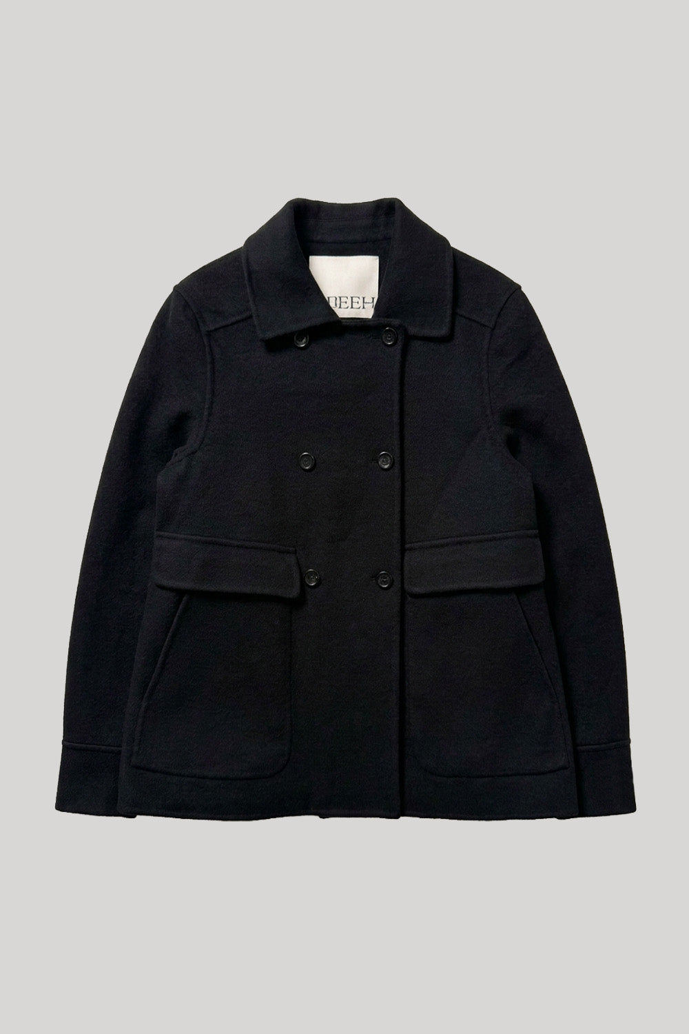 Black double breasted jacket