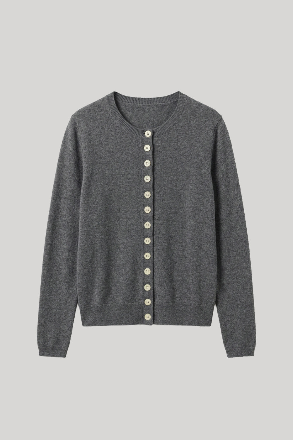 Gray cardigan sweater