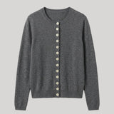 Gray cardigan sweater