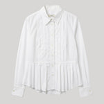 Pleated white shirt