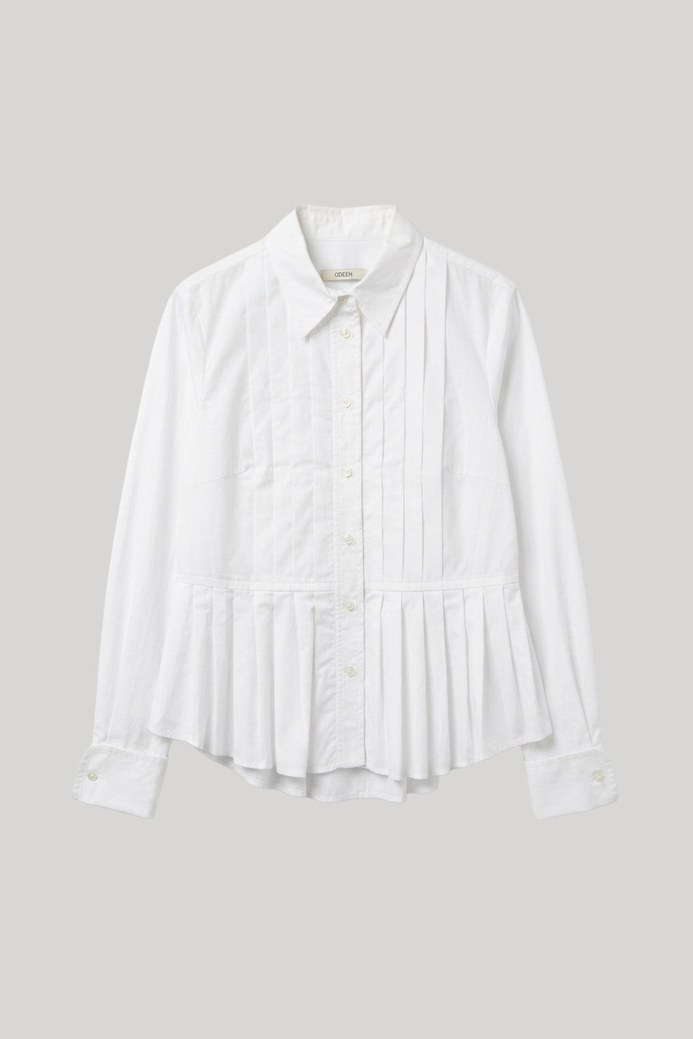 Pleated white shirt