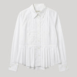 Pleated white shirt