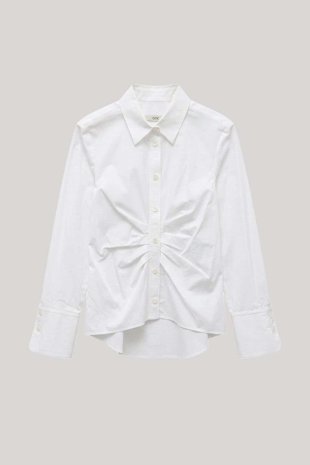 White shirt with ruching