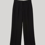 Black cropped trousers