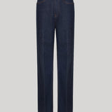 Dark wash blue jeans