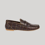 Jamie Haller | The Penny Loafer in Deep Brown Croc