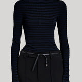 Proenza Schouler | Didi Top in Navy/Black Stripe