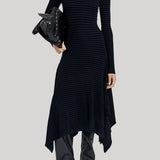 Proenza Schouler | Didi Dress in Navy/Black Stripe