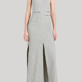 Proenza Schouler | Selene Dress in Plaster/Black Static Suiting