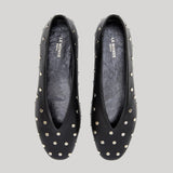 Le Monde Beryl | Regency Slippers in Black Studded Leather
