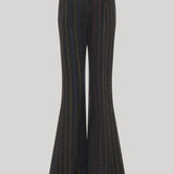 Gabriela Hearst | Rhein Pant in Charcoal Multi Pinstripe
