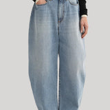 Róhe | Sculptural Denim Trousers in Classic Blue