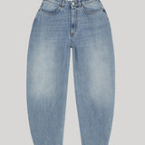 Róhe | Sculptural Denim Trousers in Classic Blue