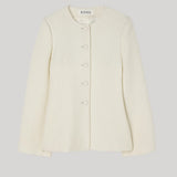 White boucle blazer