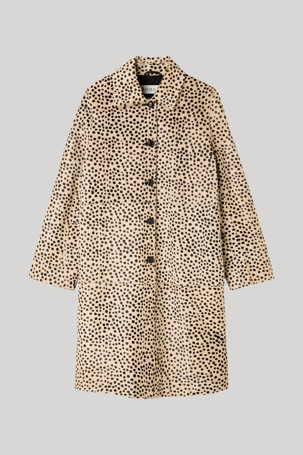 Pony hair trench coat