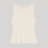 Róhe | Sculptural Knitted Top in Cream