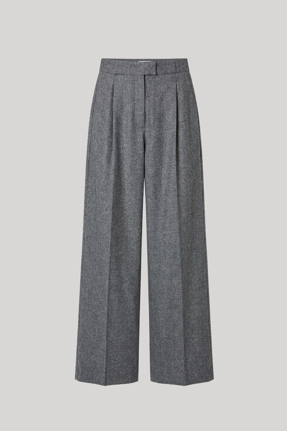 Grey pleated trousers