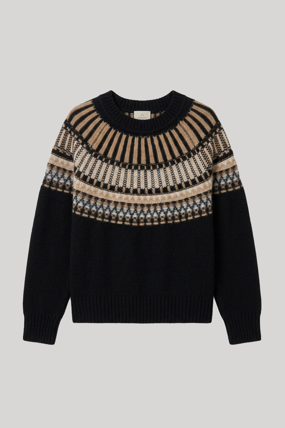 Black fair isle sweater