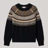 Black fair isle sweater