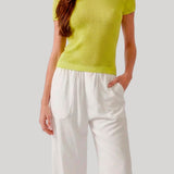 Sablyn | Isolde Slim Crewneck Tee in Chartreuse