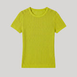 Sablyn | Isolde Slim Crewneck Tee in Chartreuse