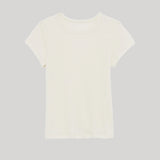 Sablyn | Yael Cropped Baby Tee in Gardenia