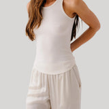 Sablyn | Jameela Racerback Tank in Gardenia