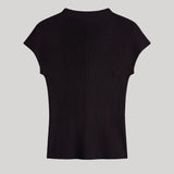 Sablyn | Karlie Slit Neck Tee in Black