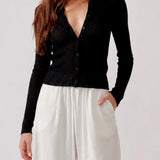 Sablyn | Pyper Slim Button Up with Collar in Black