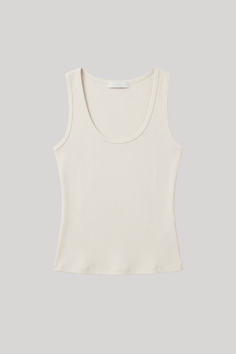 White ribbed tank top