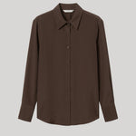 Brown button down blouse