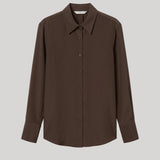 Brown button down blouse