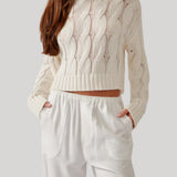 Sablyn | Tristan Crewneck Pullover in Gardenia