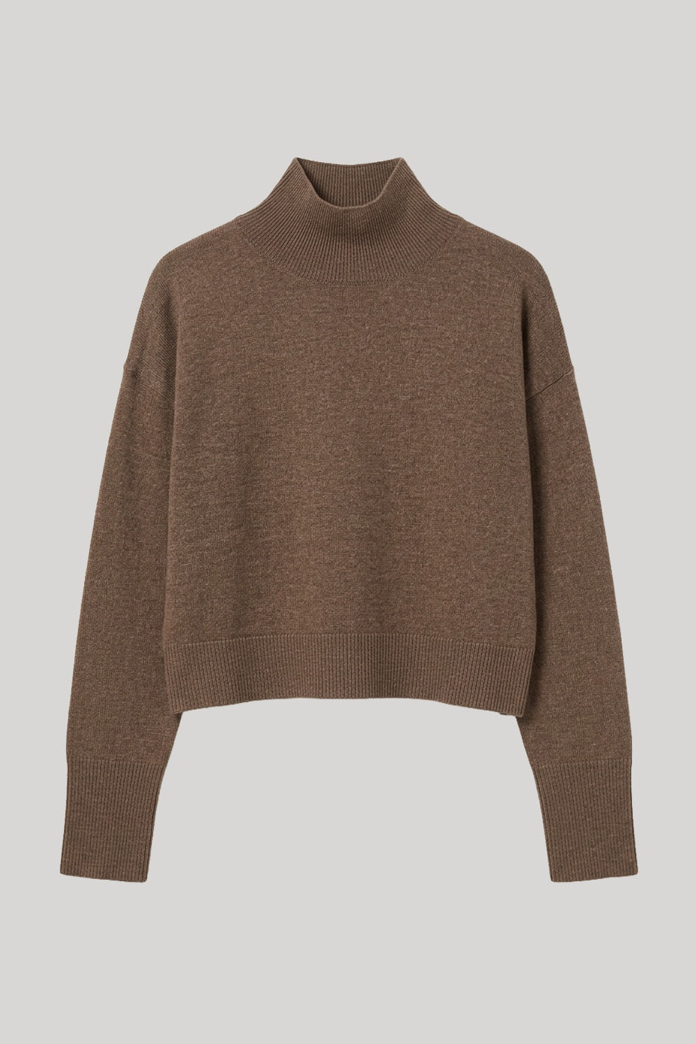 Brown turtleneck sweater