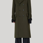 Green double breasted coat
