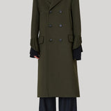 Green double breasted coat