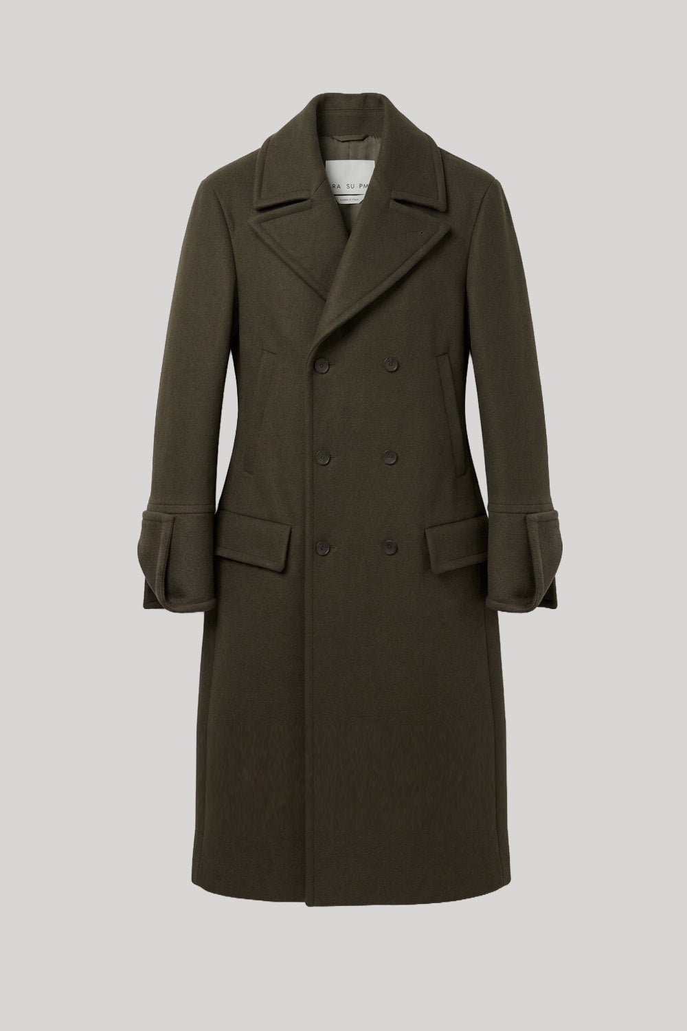 Green double breasted coat