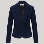 Navy suede blazer