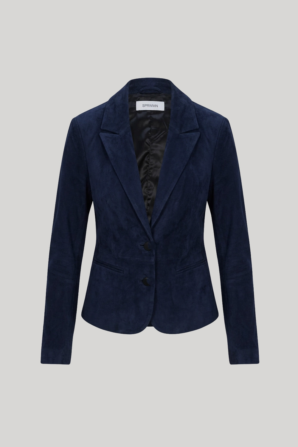 Navy suede blazer
