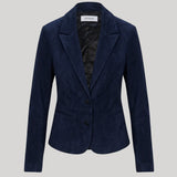 Navy suede blazer