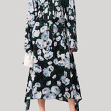 Stella McCartney | Floral Long-Sleeve Mesh Midi Dress