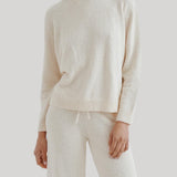 Suzie Kondi | Kismet Boucle Cotton Sweater in Ecru