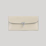 Toteme | T-Lock Leather Wallet in Fawn