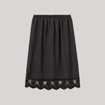 Black skirt with lace trim