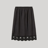 Black skirt with lace trim
